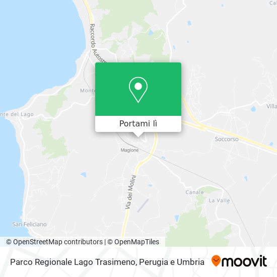 Mappa Parco Regionale Lago Trasimeno