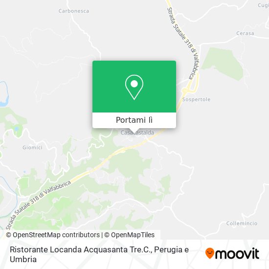 Mappa Ristorante Locanda Acquasanta Tre.C.