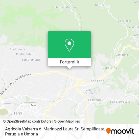 Mappa Agricola Valserra di Marinozzi Laura Srl Semplificata
