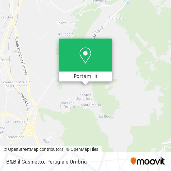 Mappa B&B il Casinetto
