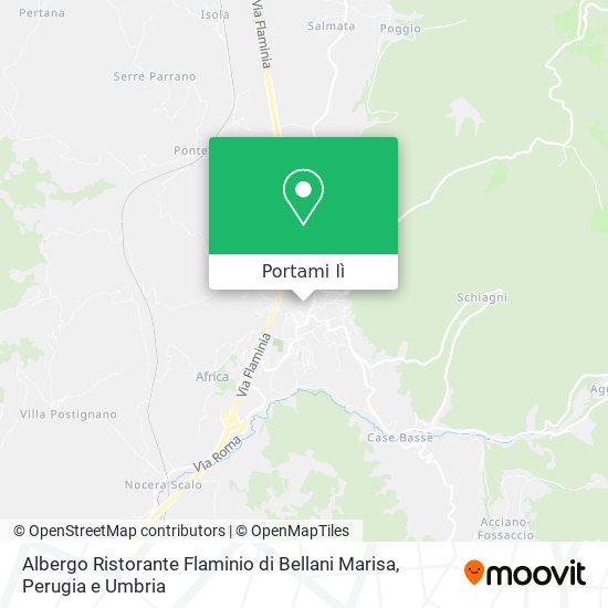 Mappa Albergo Ristorante Flaminio di Bellani Marisa