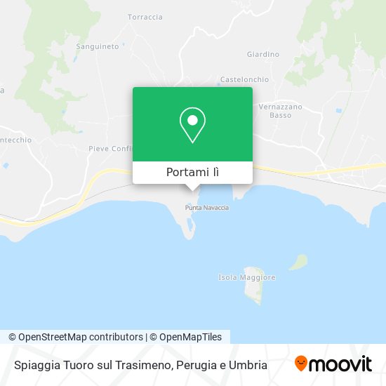 Mappa Spiaggia Tuoro sul Trasimeno