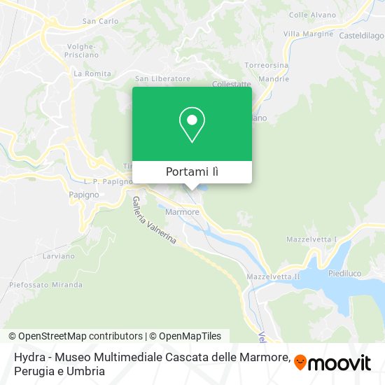 Mappa Hydra - Museo Multimediale Cascata delle Marmore