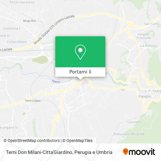Mappa Terni Don Milani-Citta'Giardino