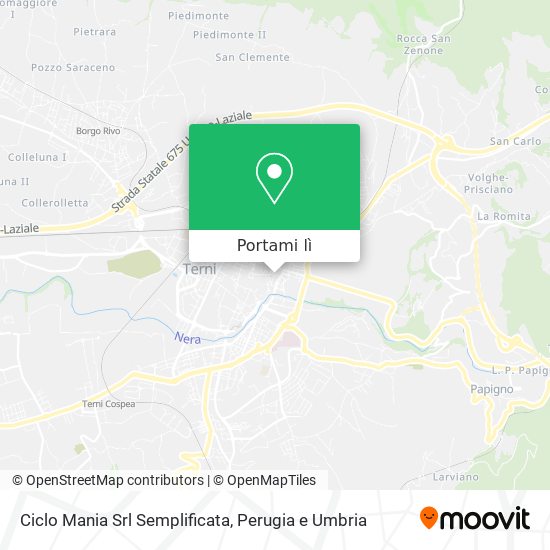 Mappa Ciclo Mania Srl Semplificata
