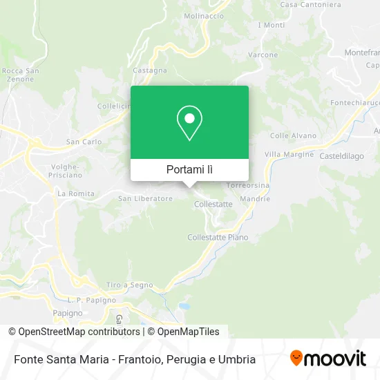 Mappa Fonte Santa Maria - Frantoio