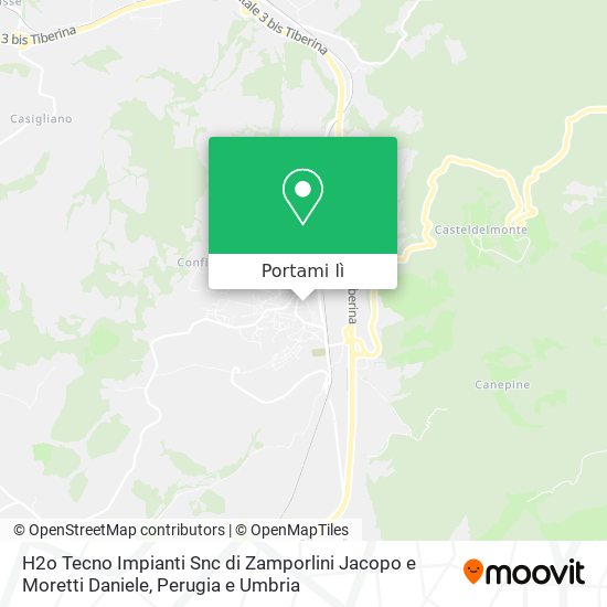 Mappa H2o Tecno Impianti Snc di Zamporlini Jacopo e Moretti Daniele