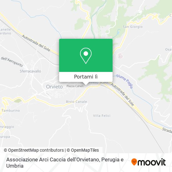 Mappa Associazione Arci Caccia dell'Orvietano