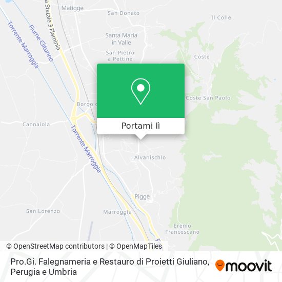 Mappa Pro.Gi. Falegnameria e Restauro di Proietti Giuliano