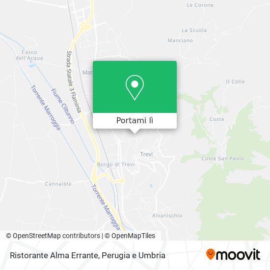 Mappa Ristorante Alma Errante