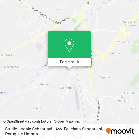 Mappa Studio Legale Sebastiani - Avv. Feliciano Sebastiani