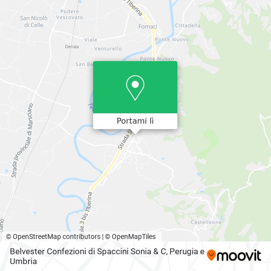 Mappa Belvester Confezioni di Spaccini Sonia & C