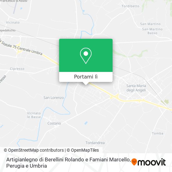 Mappa Artigianlegno di Berellini Rolando e Famiani Marcello