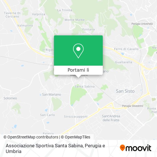 Mappa Associazione Sportiva Santa Sabina