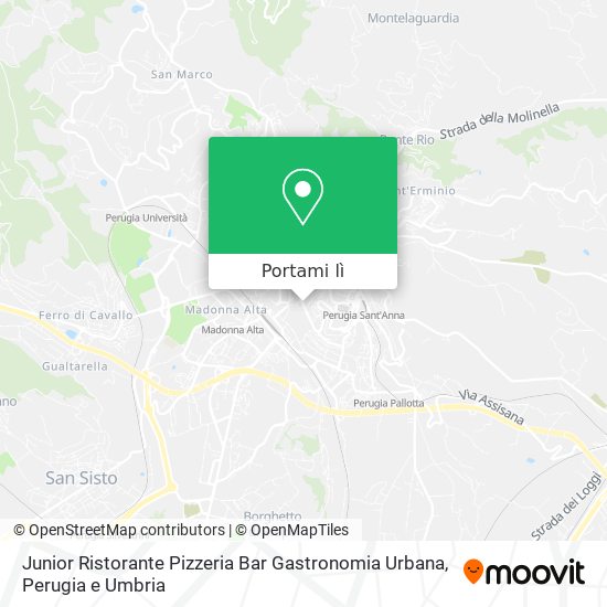 Mappa Junior Ristorante Pizzeria Bar Gastronomia Urbana