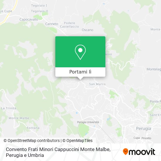 Mappa Convento Frati Minori Cappuccini Monte Malbe