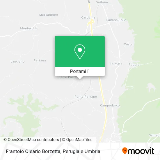 Mappa Frantoio Oleario Borzetta