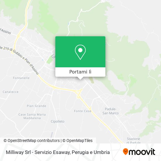 Mappa Milliway Srl - Servizio Esaway