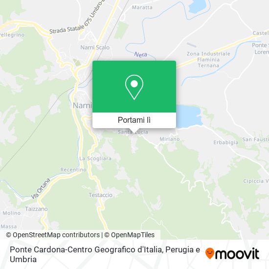 Mappa Ponte Cardona-Centro Geografico d'Italia