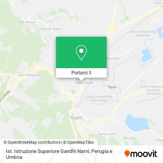 Mappa Ist. Istruzione Superiore Gandhi Narni