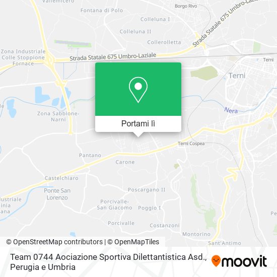 Mappa Team 0744 Aociazione Sportiva Dilettantistica Asd.