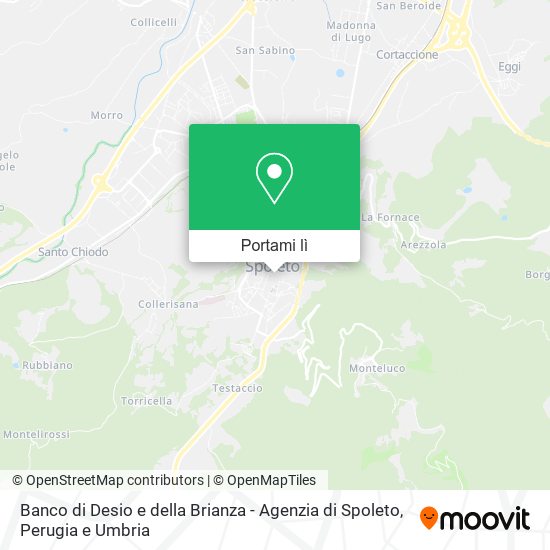 Mappa Banco di Desio e della Brianza - Agenzia di Spoleto