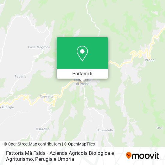 Mappa Fattoria Mà Falda - Azienda Agricola Biologica e Agriturismo