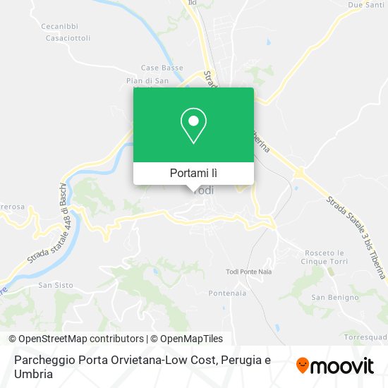 Mappa Parcheggio Porta Orvietana-Low Cost