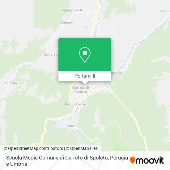 Mappa Scuola Media Comune di Cerreto di Spoleto