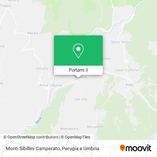 Mappa Monti Sibillini Camperato