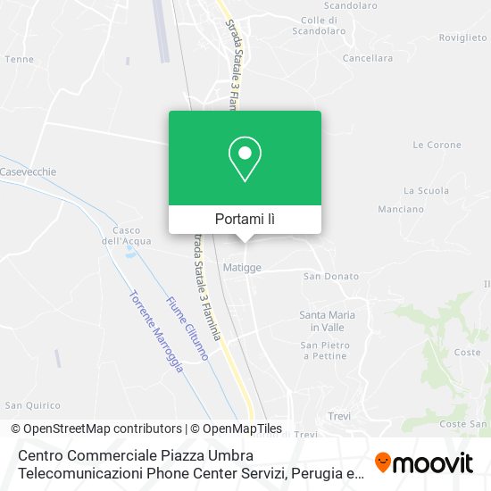 Mappa Centro Commerciale Piazza Umbra Telecomunicazioni Phone Center Servizi