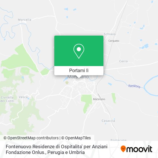Mappa Fontenuovo Residenze di Ospitalita' per Anziani Fondazione Onlus.