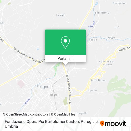Mappa Fondazione Opera Pia Bartolomei Castori