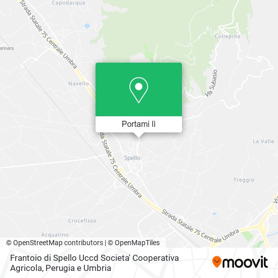 Mappa Frantoio di Spello Uccd Societa' Cooperativa Agricola