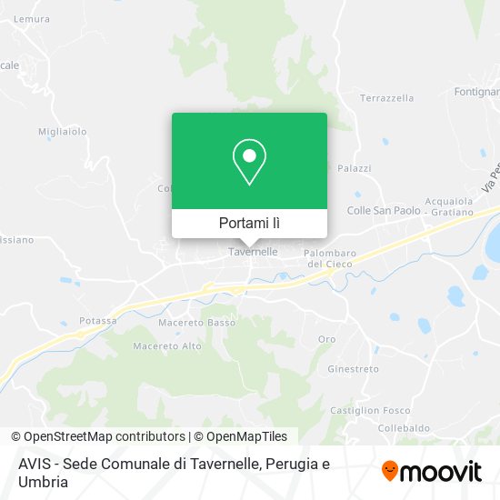 Mappa AVIS - Sede Comunale di Tavernelle