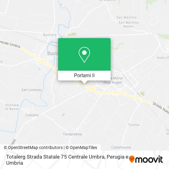 Mappa Totalerg Strada Statale 75 Centrale Umbra