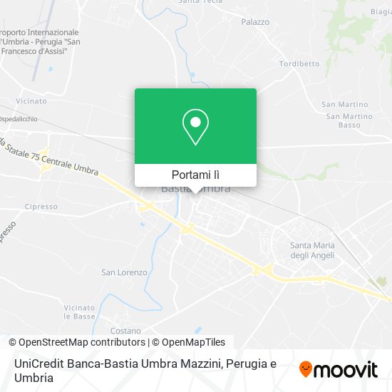 Mappa UniCredit Banca-Bastia Umbra Mazzini