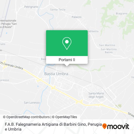 Mappa F.A.B. Falegnameria Artigiana di Barbini Gino