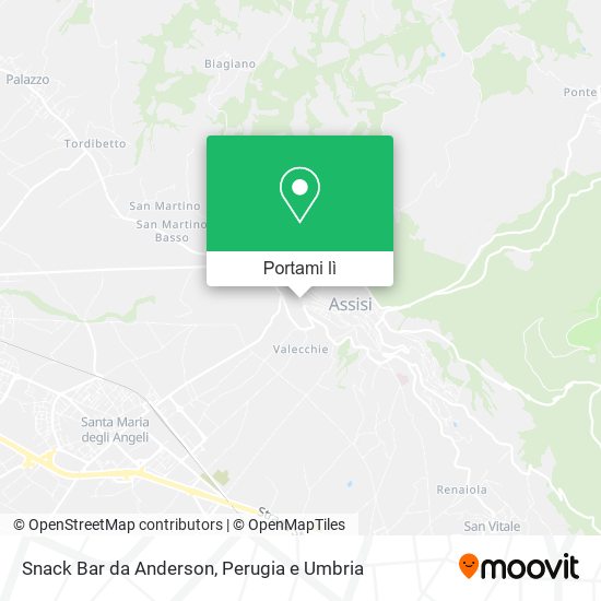 Mappa Snack Bar da Anderson