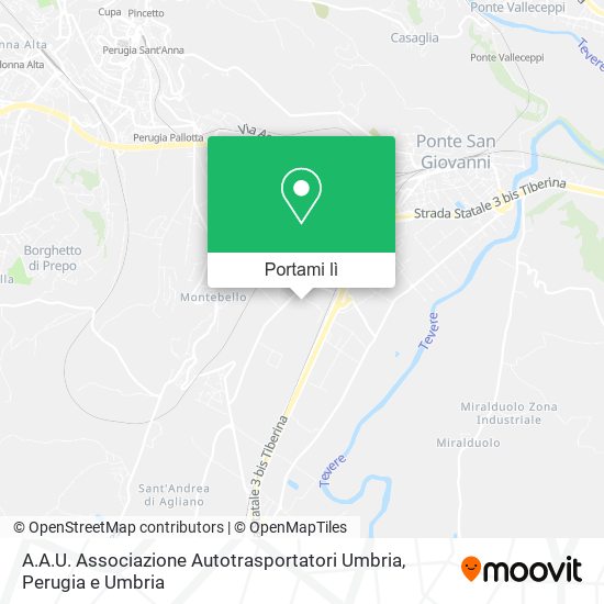 Mappa A.A.U. Associazione Autotrasportatori Umbria