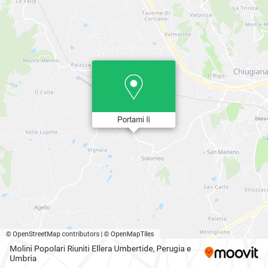 Mappa Molini Popolari Riuniti Ellera Umbertide
