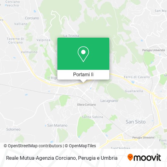 Mappa Reale Mutua-Agenzia Corciano