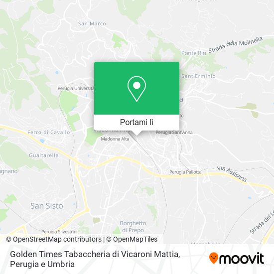 Mappa Golden Times Tabaccheria di Vicaroni Mattia