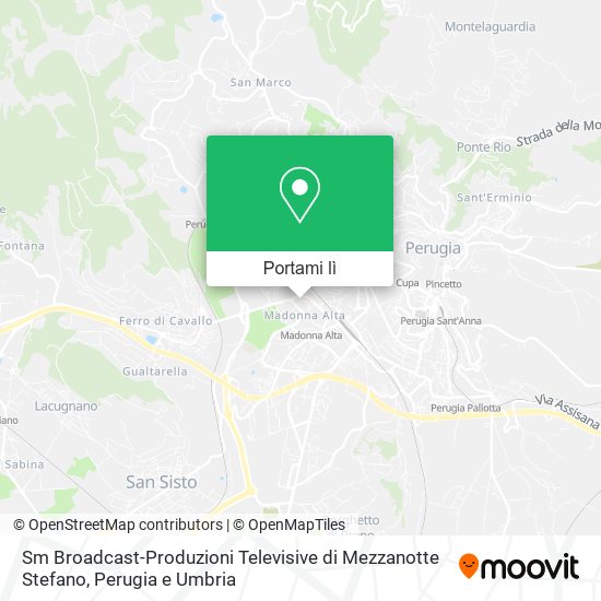 Mappa Sm Broadcast-Produzioni Televisive di Mezzanotte Stefano