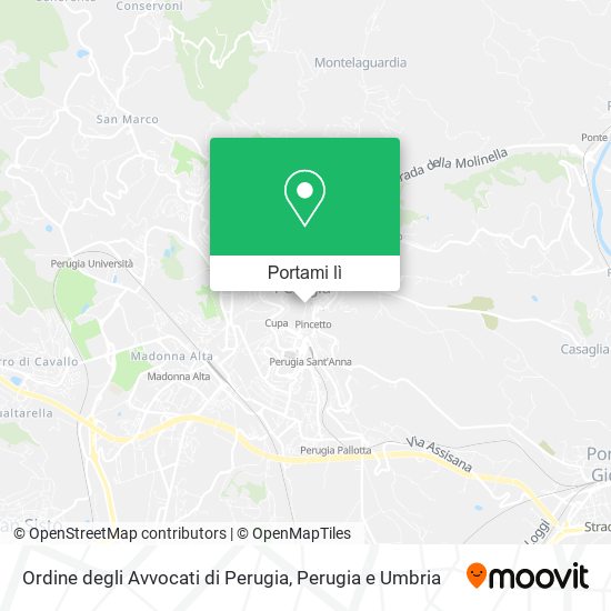 Mappa Ordine degli Avvocati di Perugia