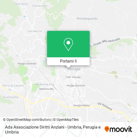 Mappa Ada Associazione Diritti Anziani - Umbria