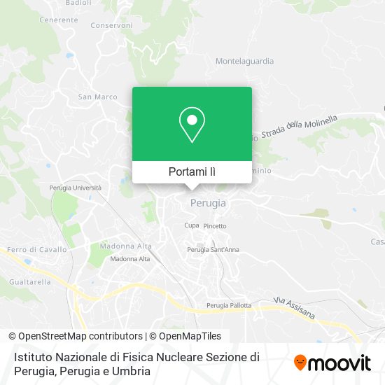 Mappa Istituto Nazionale di Fisica Nucleare Sezione di Perugia