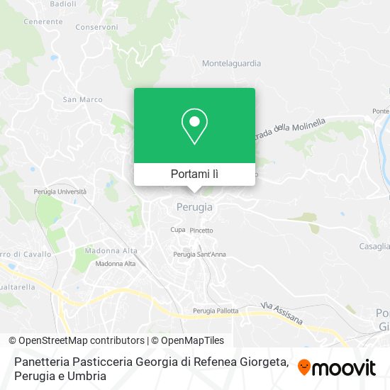 Mappa Panetteria Pasticceria Georgia di Refenea Giorgeta