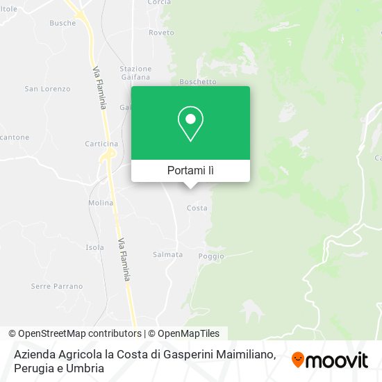 Mappa Azienda Agricola la Costa di Gasperini Maimiliano