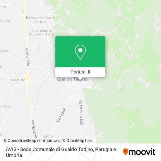 Mappa AVIS - Sede Comunale di Gualdo Tadino